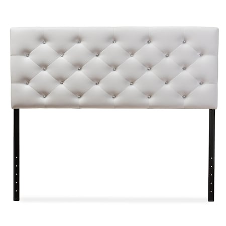 Baxton Studio Viviana Faux Leather Upholstered Button-tufted Full Size Headboard 120-6453